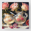 Recherche de théière horloges Floral