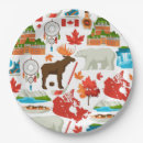 Recherche de canadien assiettes en papier Feuille d'érable