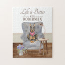 Recherche de doberman puzzles Chiot