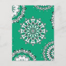 Recherche de motif mandala cartes postales Noir