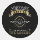 Recherche de anniversaire 1974 autocollants Vintage