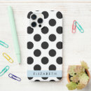 Recherche de pois noir et blanc iphone coques Motif