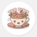 Recherche de thé kawaii autocollants Fête du thé
