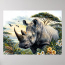 Recherche de rhinocéros blanc posters Nature