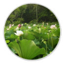 Recherche de fleur lotus de boutons et poignées de porte Floral