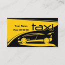 Recherche de chauffeur de taxi jaune cartes visite Noir
