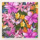 Recherche de fleurs tropicales dessous de verres Beau