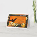 Recherche de vintage cartes halloween Chat noir