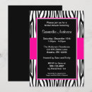 Recherche de douche nuptiale de zèbre invitations Noir