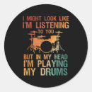 Recherche de percussion autocollants Drôle