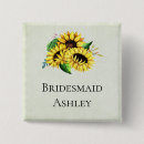 Recherche de tournesols badges Demoiselle d'honneur