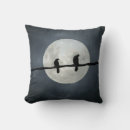Recherche de pleine lune coussins Oiseaux