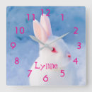 Recherche de lapin mignon horloges Blanc