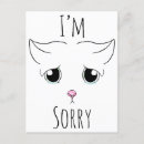 Recherche de chat triste cartes postales Excuses
