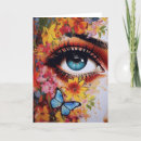 Recherche de oeil bleu vœux cartes Fleurs
