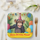 Recherche de anniversaire singe de assiettes en papier Garçon