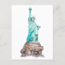 Recherche de aquarelle new york cartes postales Liberté