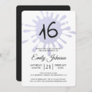 Recherche de foil 16ans anniversaire invitations Noir