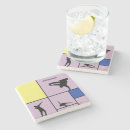 Recherche de piet mondrian dessous de verres Noir