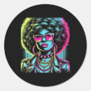 Recherche de femme afro autocollants D'élection amusant
