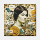 Recherche de bleu de dame magnets Vintage