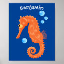 Recherche de hippocampes posters Illustration