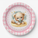 Recherche de anniversaire nounours assiettes Baby shower