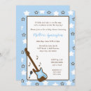 Recherche de rock star baby shower invitations Bleu