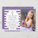 Recherche de lavender petite communion invitations Violet