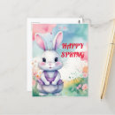 Recherche de bébé lapin cartes postales Printemps