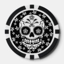 Recherche de crâne jetons poker Dia de los muertos