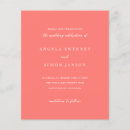 Recherche de corail 11x14 invitations Moderne