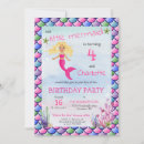 Recherche de little mermaid anniversaire invitations Rose