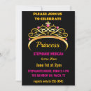 Recherche de cinderella invitations Couronne d'or princesse