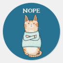 Recherche de chat grincheux autocollants Humour