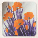Recherche de coquelicot dessous de verres Rouge