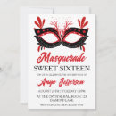 Recherche de masque rouge invitations Mardi gras  d'anniversaire