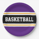 Recherche de basketball assiettes en papier Noir