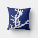 Recherche de branche corail coussins Bleu marine