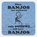 Recherche de banjo autocollants Joueur de banjo