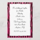 Recherche de rayures de zèbre invitations Moderne
