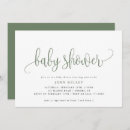 Recherche de sage green baby shower invitations Simple