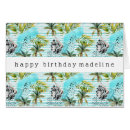 Recherche de motif palmier cartes postales Turquoise