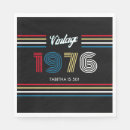 Recherche de anniversaire 1976 serviettes Vintage