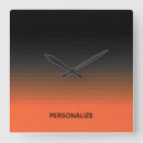 Recherche de orange et noir horloges Moderne