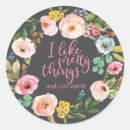 Recherche de citation girly autocollants Floral