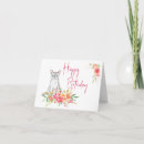 Recherche de bouquet et un chat vœux cartes Chaton