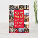 Recherche de anniversaire 25 cartes invitations Photo collage