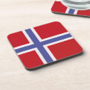 Recherche de drapeau norvégien dessous de verres Bleu