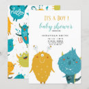 Recherche de monstre baby shower invitations Petit